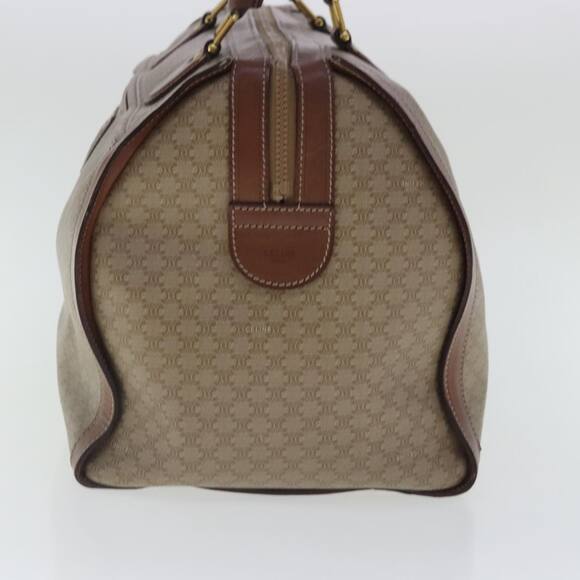 CELINE Macadam Canvas Boston Bag Beige Brown Gold - Picture 5 of 12